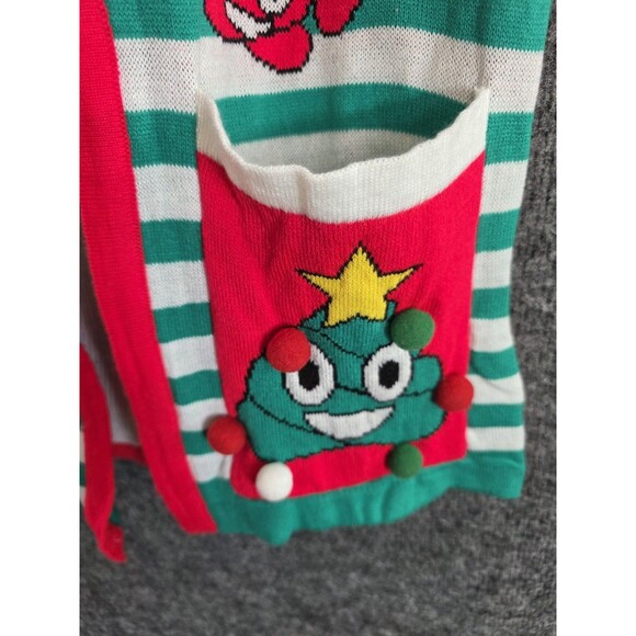 Claires Women's Ugly Sweater Vest One Size Light Up Merry Christmas Poo You - Picture 6 of 12